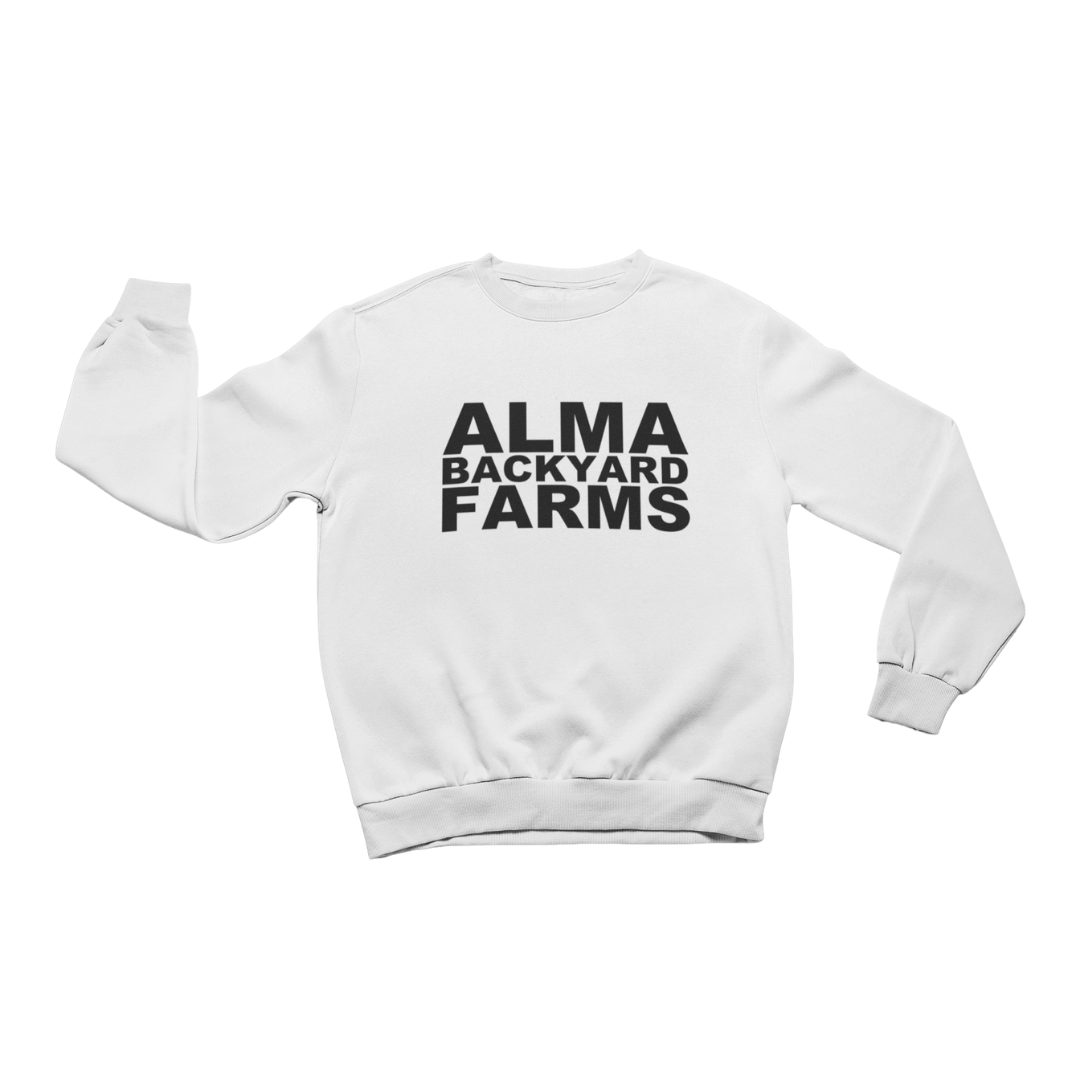 ABF White sweatshirt w/Black logo