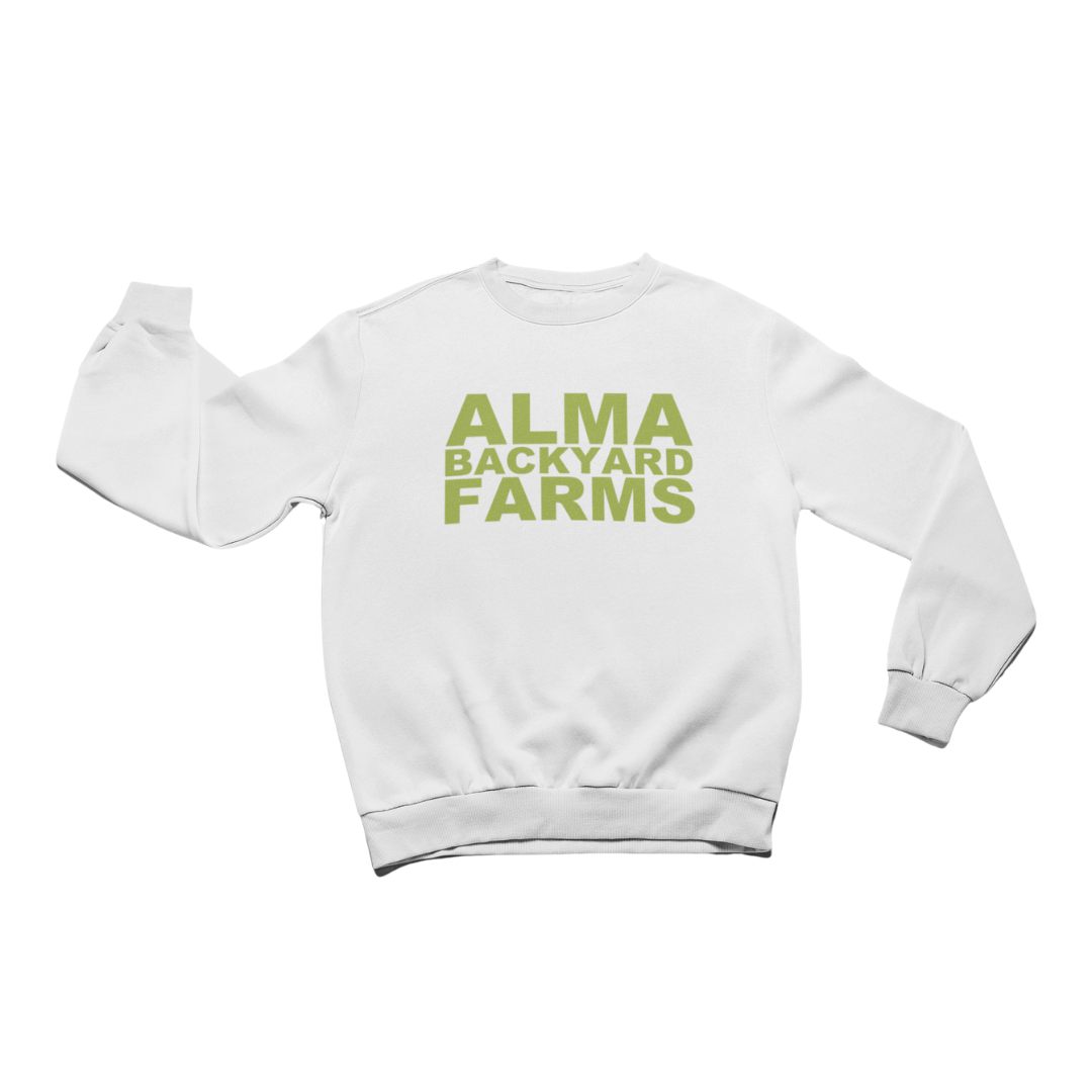 ABF White sweatshirt w/green logo